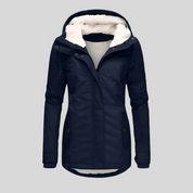 Women's Fleece-Lined Winter Parka | Plush Hood Zip Snap Front Closure | Warm Coat Extended Sizes | S–2XL