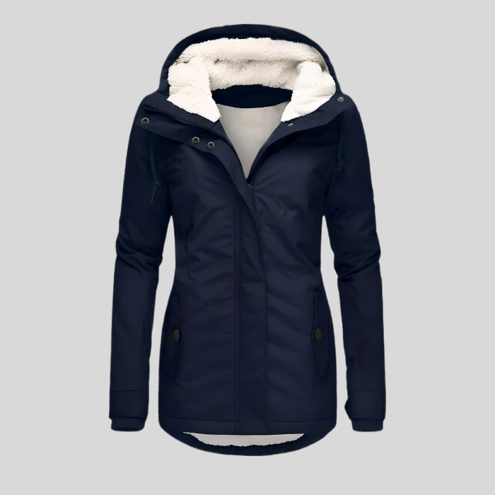Women's Fleece-Lined Winter Parka | Plush Hood Zip Snap Front Closure | Warm Coat Extended Sizes | S–2XL