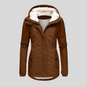 Women's Fleece-Lined Winter Parka | Plush Hood Zip Snap Front Closure | Warm Coat Extended Sizes | S–2XL