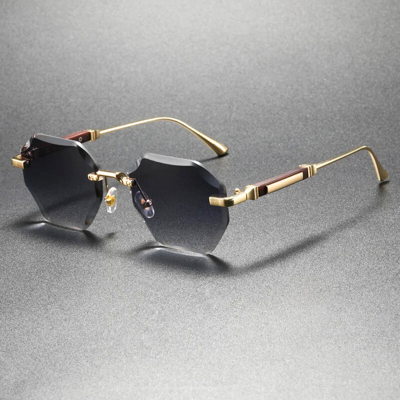 Marlowe Rimless Sunglasses | Classic Sunglasses | UV400 Protection Fashion Shades UK