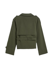 NATALIE CLASSIC TRENCH JACKET - GREEN | Women's Winter Coat | Elegant Outerwear