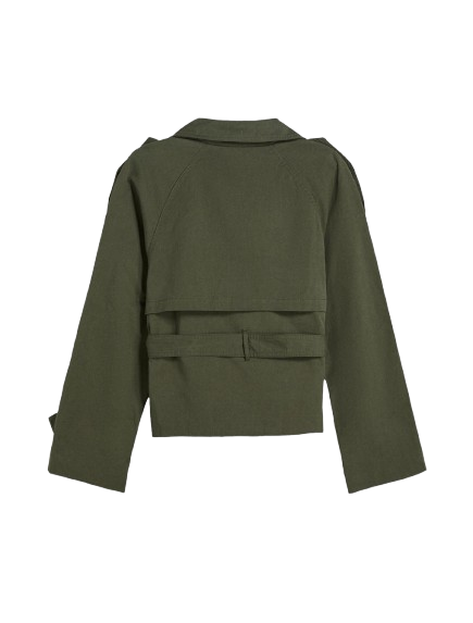 NATALIE CLASSIC TRENCH JACKET - GREEN | Women's Winter Coat | Elegant Outerwear