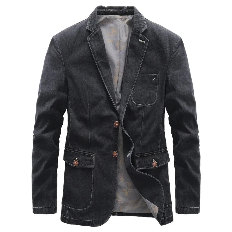 Billy Wilson Denim Jacket | Men's Vintage Wash Denim Jacket | Classic Casual Jean Jacket UK