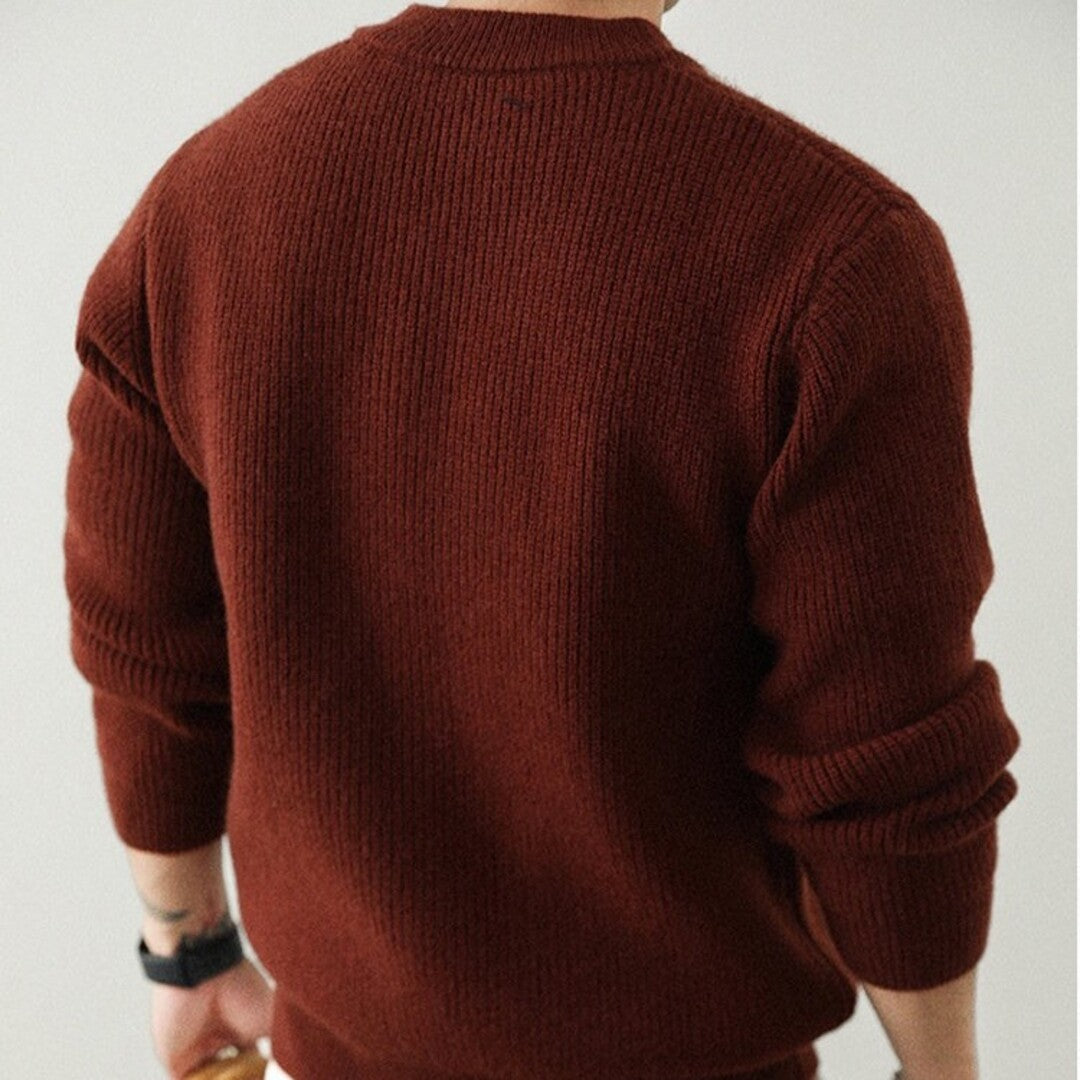 Ashbourne Henley Sweater | Men's Henley Knit Jumper | Classic Button-Neck Knitwear UK
