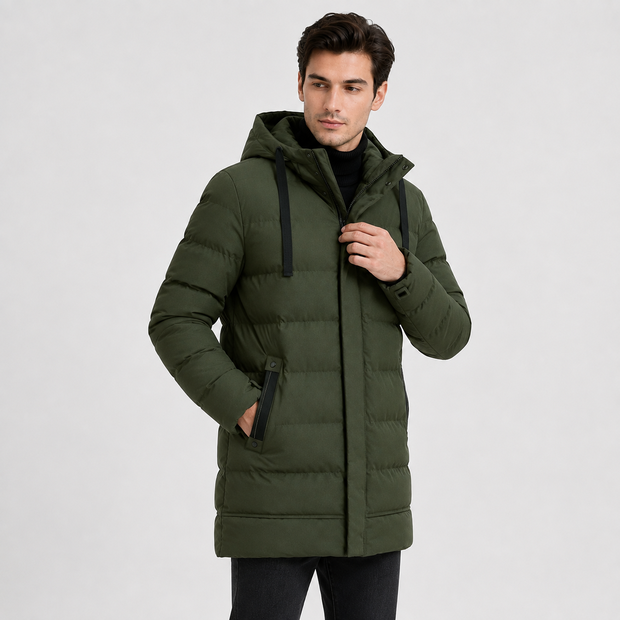 Whitstable Hooded Puffer Jacket | Men's Padded Winter Coat | Warm Insulated Outerwear UK