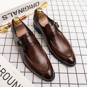 Ashford Monk Strap Shoes | Men's Smart Casual Leather Shoes | Classic Oxford Style UK