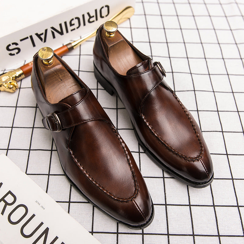 Ashford Monk Strap Shoes | Men's Smart Casual Leather Shoes | Classic Oxford Style UK