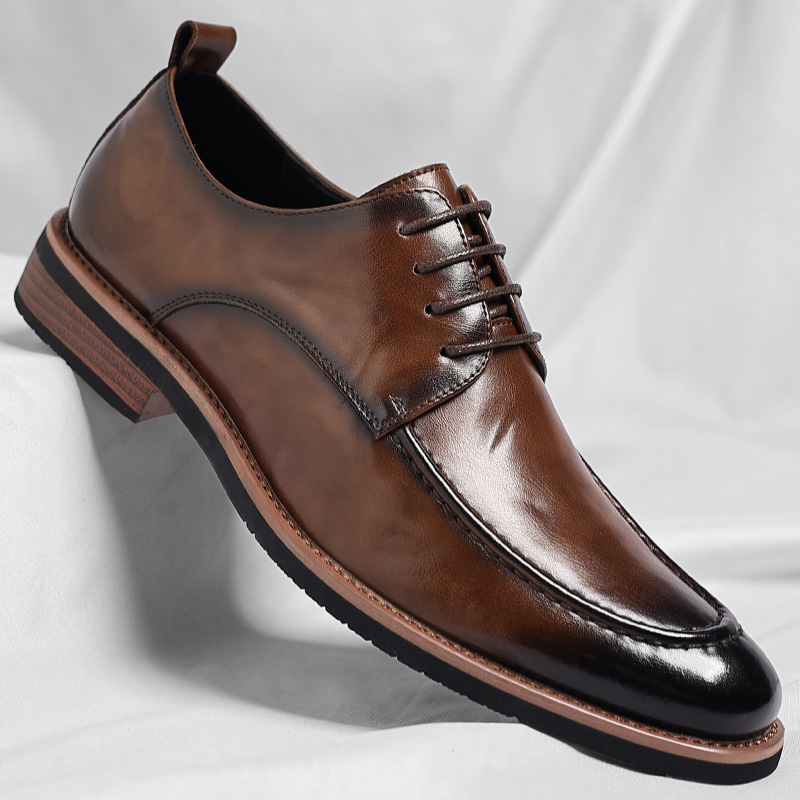 Vaughan Leather Derby Shoes | Men's Leather Brogues | Classic Wingtip Oxford Smart Shoes UK
