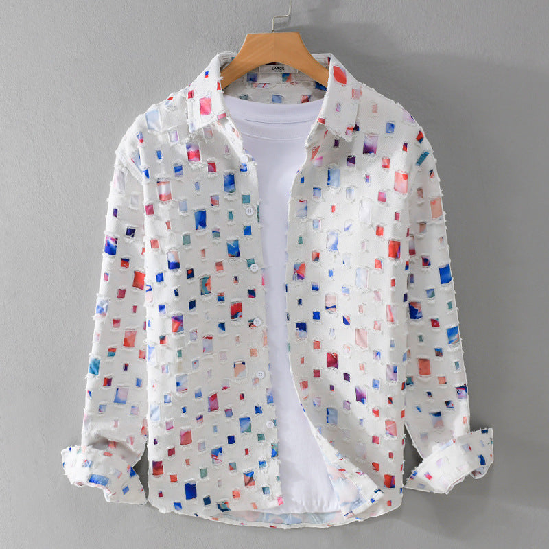 Mosaic - Collared Shirt | Men's Classic Collared Shirt | Smart Casual Button-Down UK