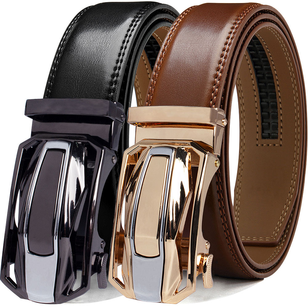 Lawson Leather Ratchet Belt | Men's Genuine Leather Belt | Classic Smart Casual Belt UK