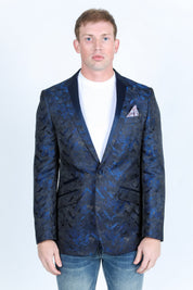 Modern Fit Evening Blazer | Men's Blazer | Men Formal Evening Black Silver Navy Gold