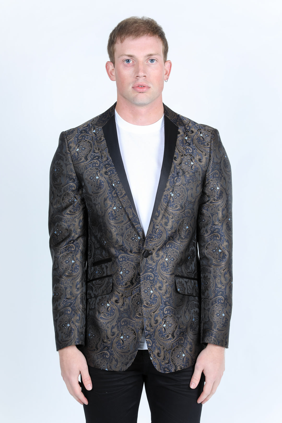 Modern Fit Evening Blazer | Men's Blazer | Men Formal Evening Black Silver Navy Gold