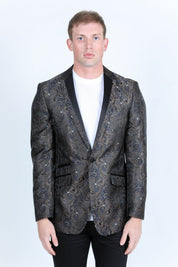 Modern Fit Evening Blazer | Men's Blazer | Men Formal Evening Black Silver Navy Gold