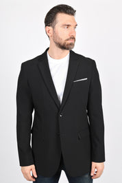 Date Night Stretch Blazer IV | Men's Blazer | Men Stretch Blazer Beige Black