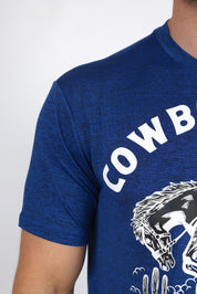 Cowboy Chaos Graphic Tee | T-Shirt | Men's Blue Performance Knit
