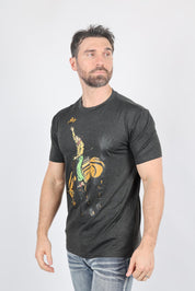 Bronc Rider Graphic Tee | T-Shirt | Men's Black Performance Knit