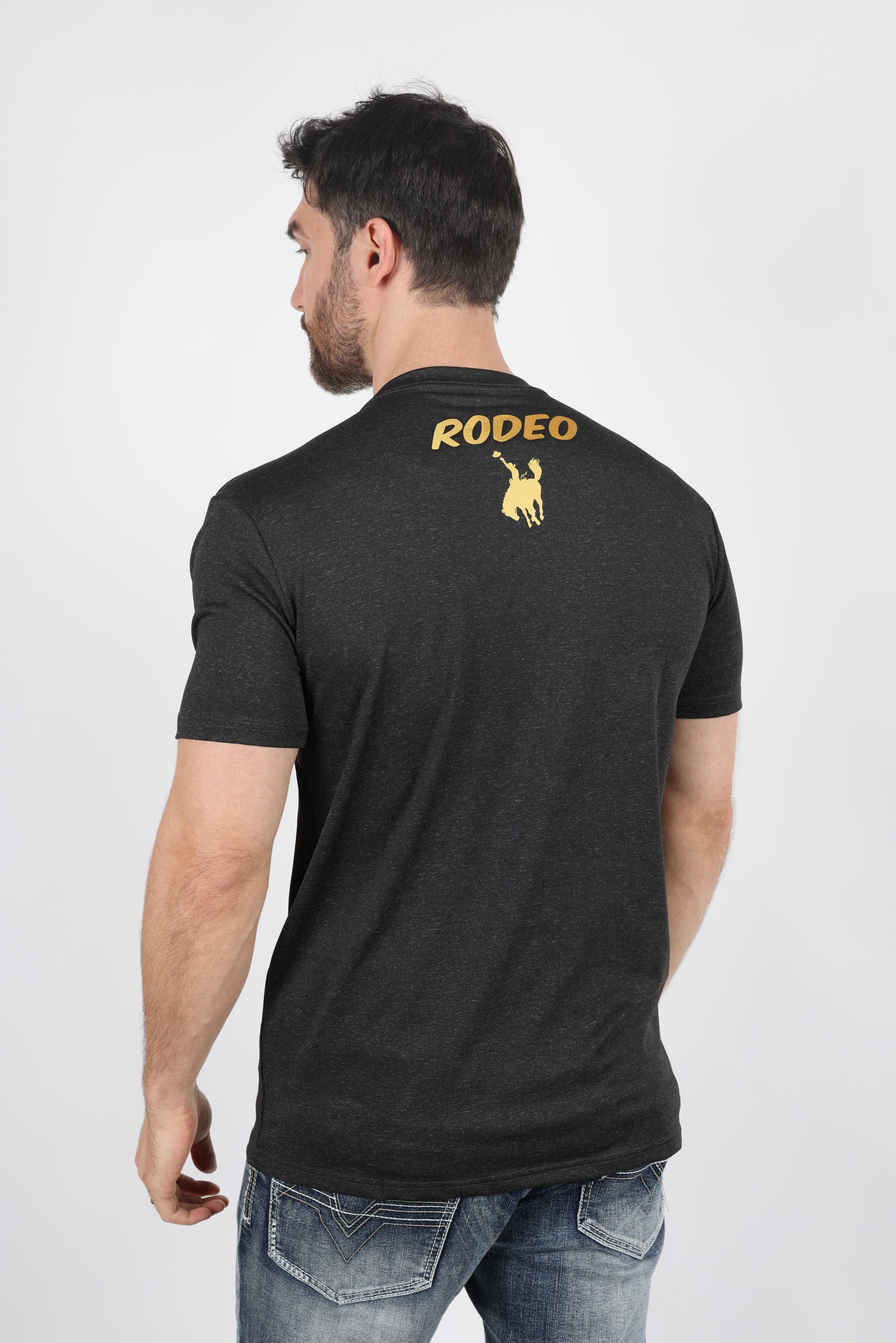 Bronc Rider Graphic Tee | T-Shirt | Men's Black Performance Knit
