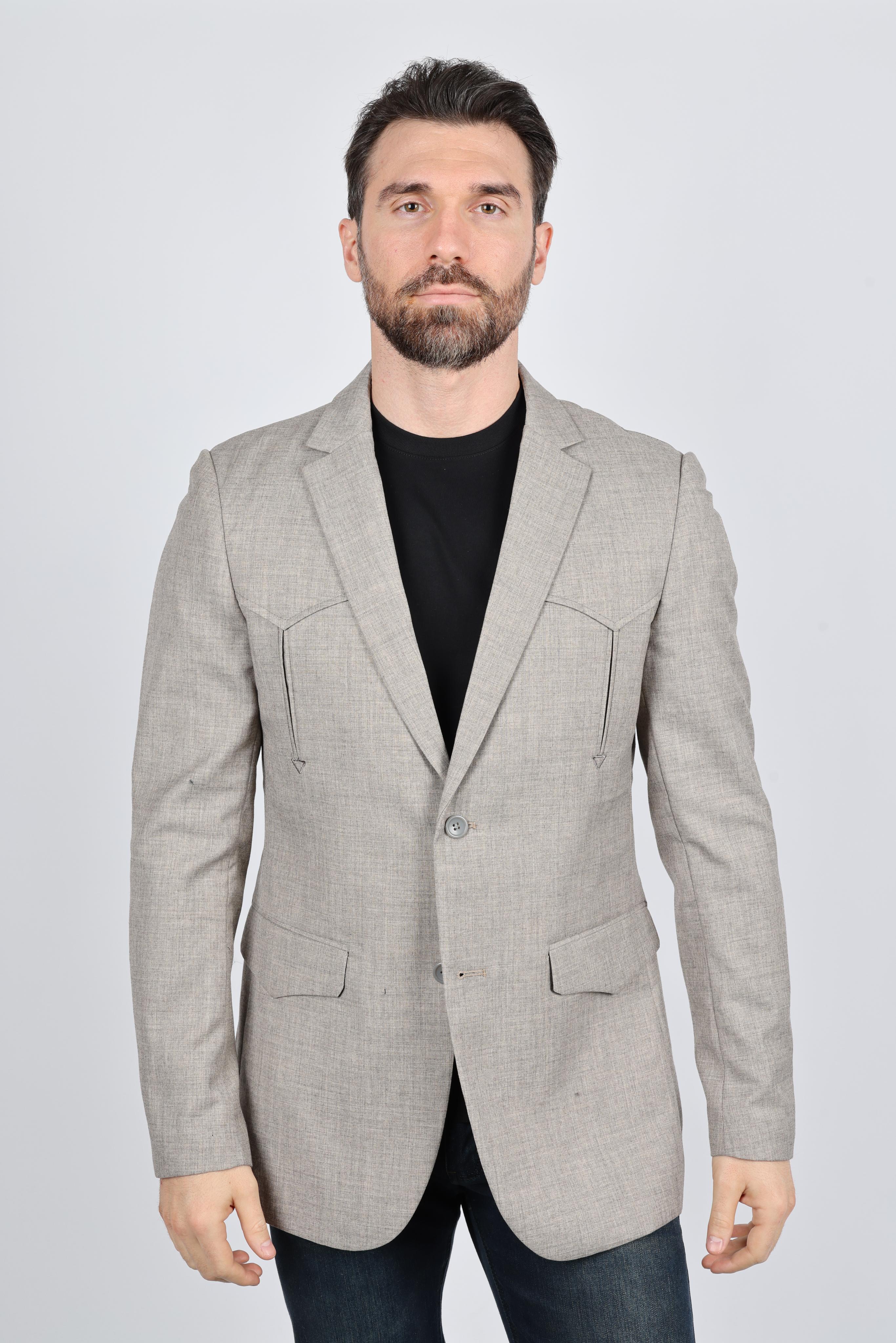 Western Sport Coat with Elbow Patch | Men's Blazer | Men Elbow Patch Sport Coat Beige Brown Charcoal Navy Grey