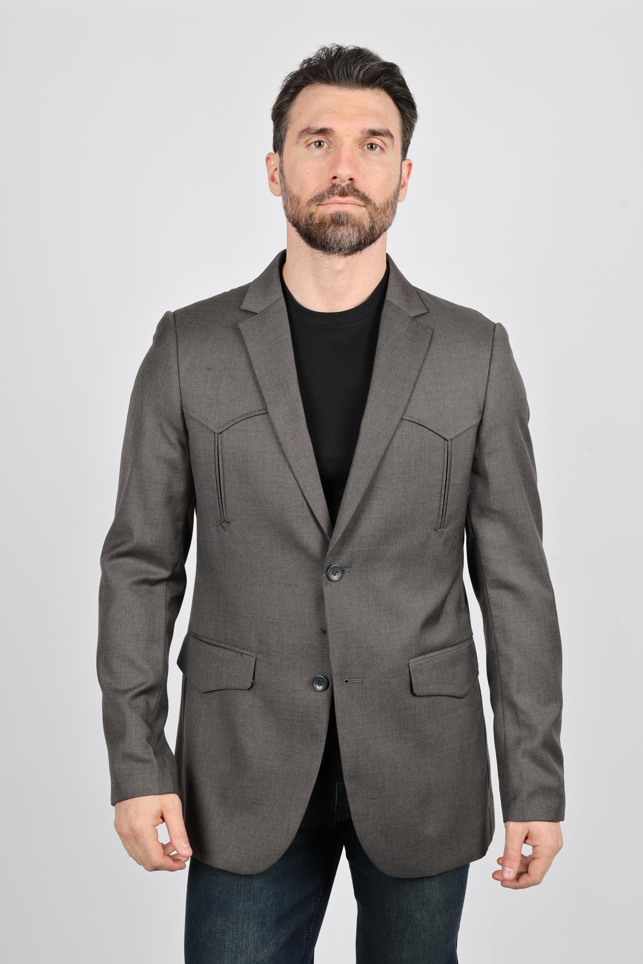 Western Sport Coat with Elbow Patch | Men's Blazer | Men Elbow Patch Sport Coat Beige Brown Charcoal Navy Grey