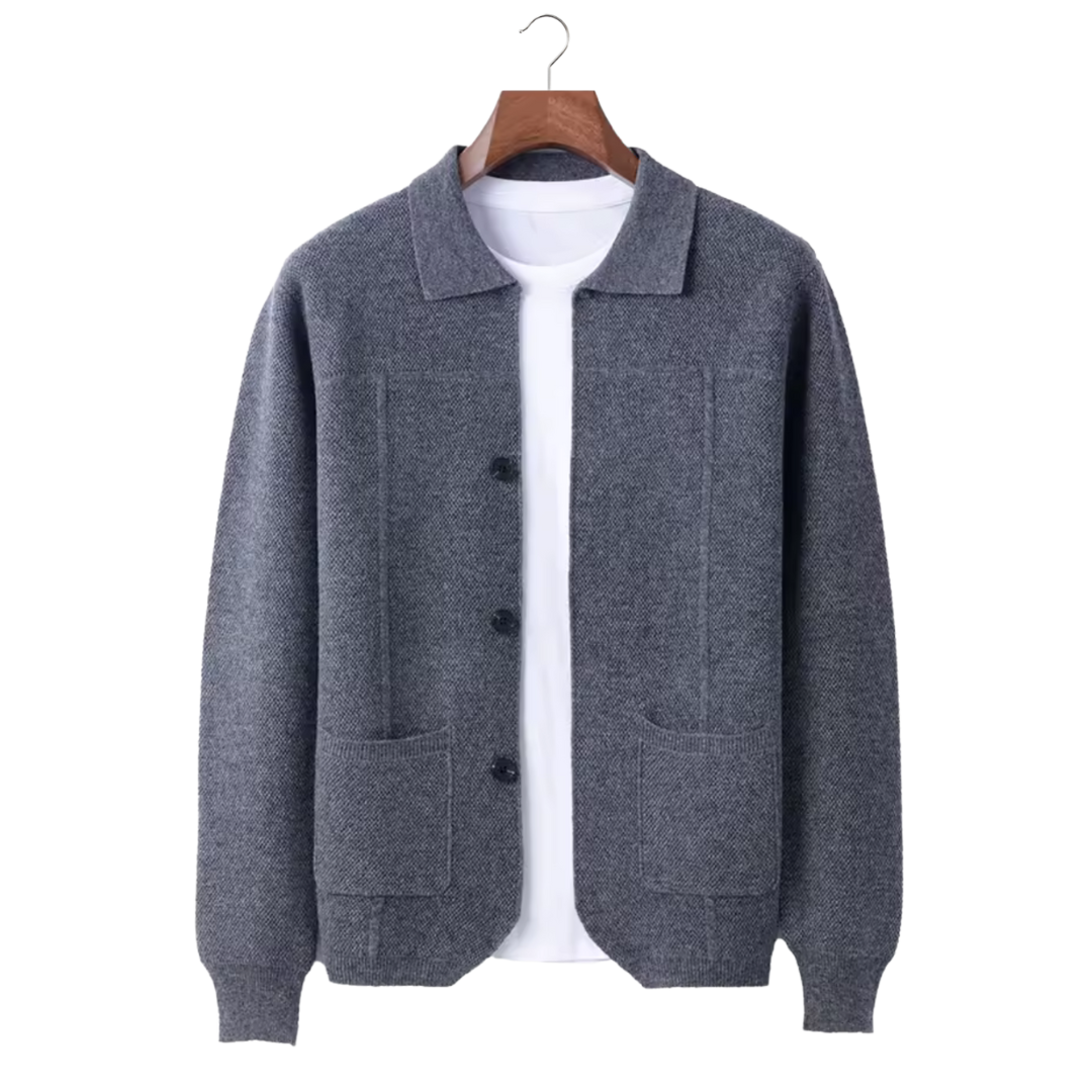 Pemberton Merino Button Overshirt | Men's Cotton Oxford Shirt | Smart Casual Button-Down UK
