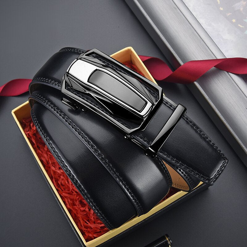 Lawson Leather Ratchet Belt | Men's Genuine Leather Belt | Classic Smart Casual Belt UK