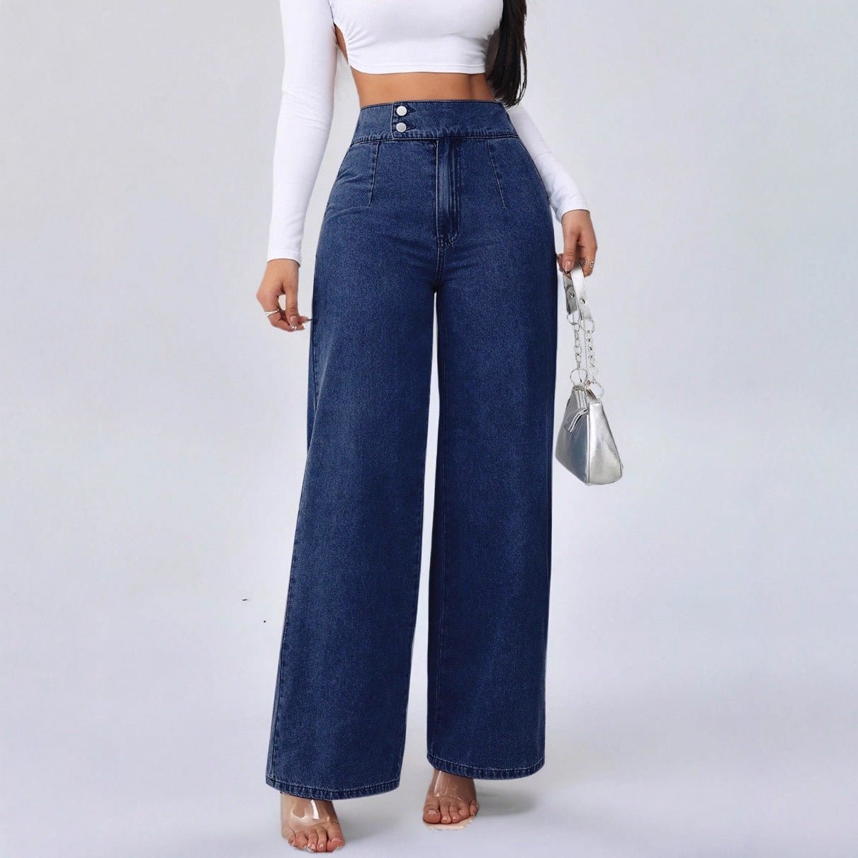 Celira High-Rise Jeans | Women's High-Rise Slim Jeans | Classic Stretch Denim Trousers UK