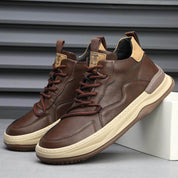 Alberti Leather Trainers | Men's Genuine Leather Trainers | Smart Casual Fashion Shoes UK
