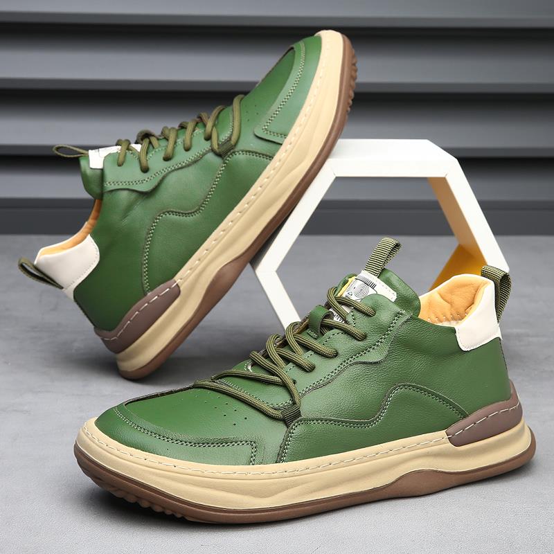 Alberti Leather Trainers | Men's Genuine Leather Trainers | Smart Casual Fashion Shoes UK