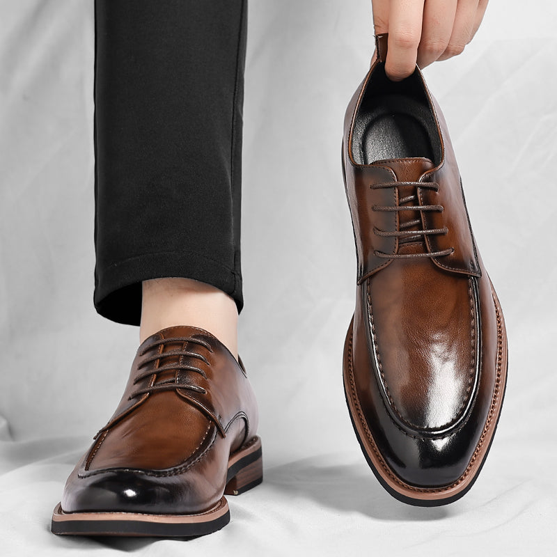 Vaughan Leather Derby Shoes | Men's Leather Brogues | Classic Wingtip Oxford Smart Shoes UK