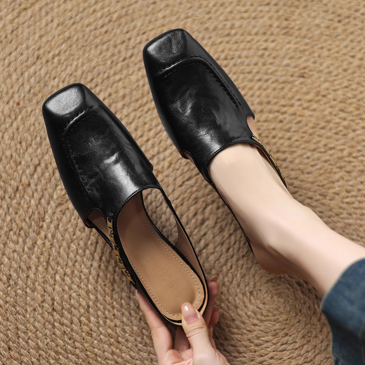 Hattie Leather Mules | Men's Classic Smart Shoes | Genuine Leather Smart Casual UK