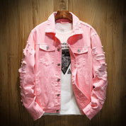 Bastian Ripped Jacket | Men's Distressed Ripped Jacket | Edgy Street-Style Outerwear UK