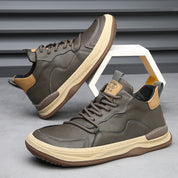 Alberti Leather Trainers | Men's Genuine Leather Trainers | Smart Casual Fashion Shoes UK