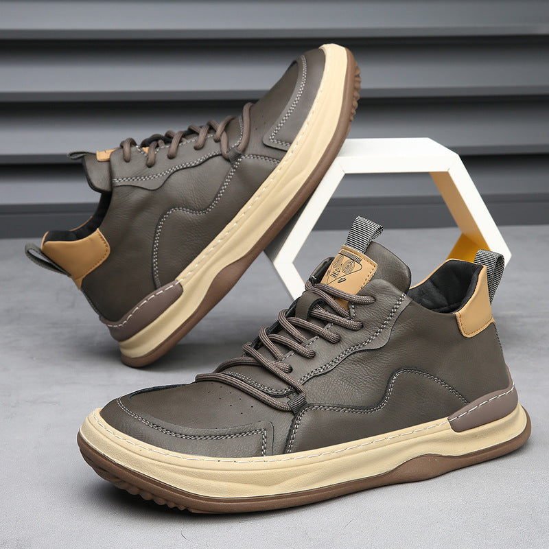 Alberti Leather Trainers | Men's Genuine Leather Trainers | Smart Casual Fashion Shoes UK
