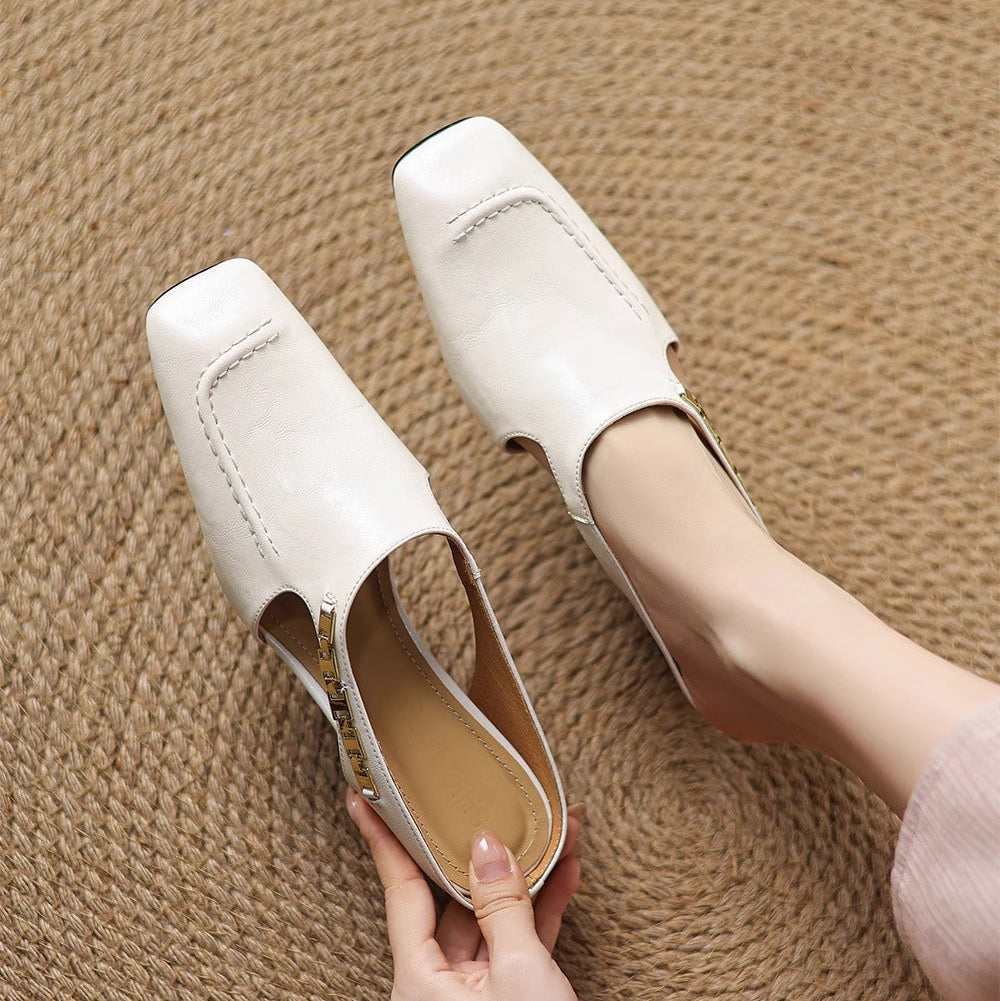 Hattie Leather Mules | Men's Classic Smart Shoes | Genuine Leather Smart Casual UK