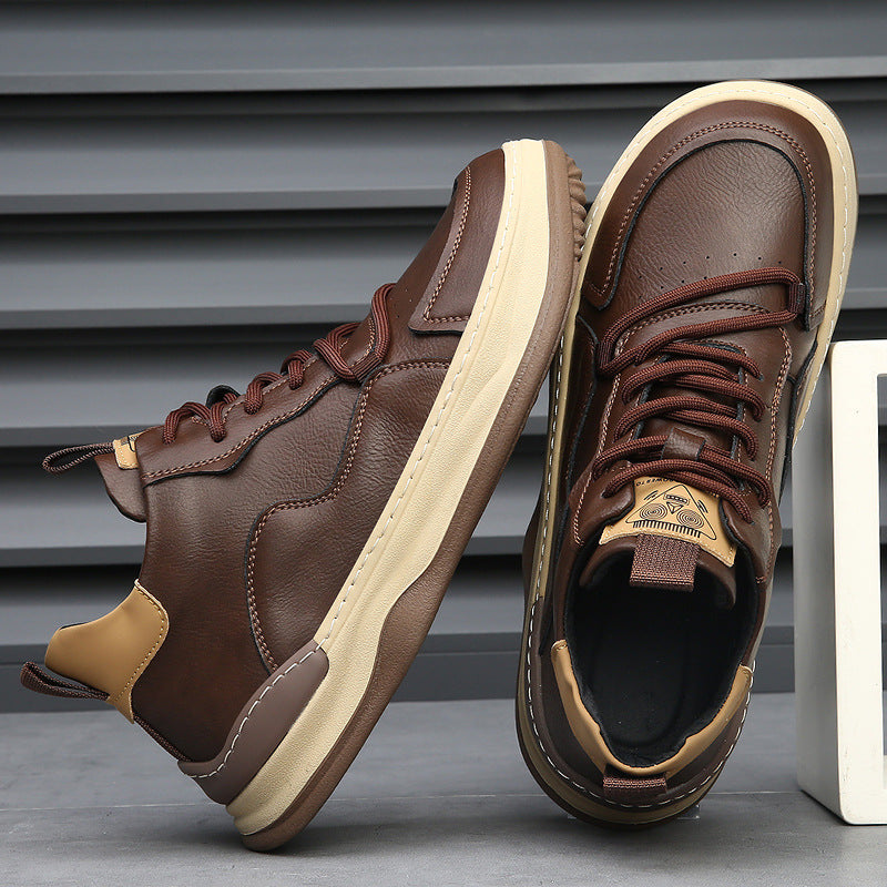 Alberti Leather Trainers | Men's Genuine Leather Trainers | Smart Casual Fashion Shoes UK
