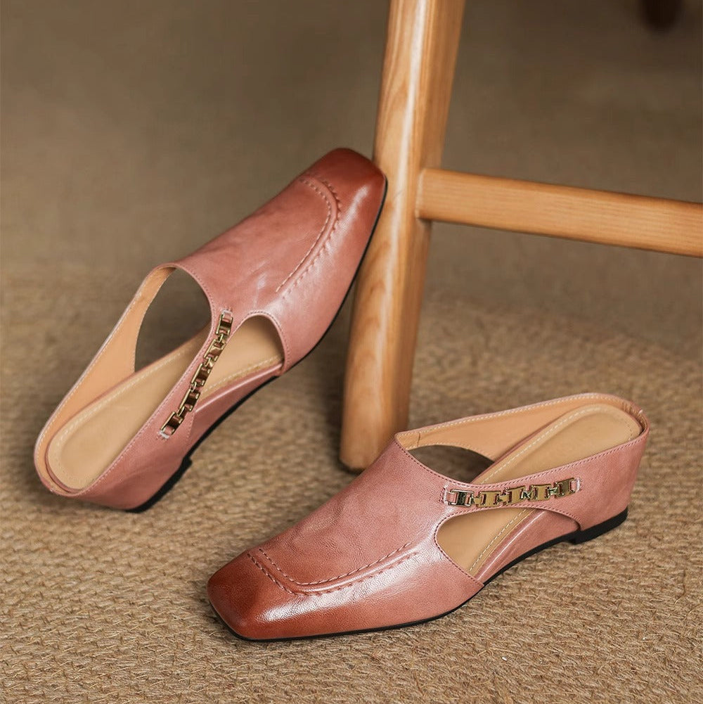 Hattie Leather Mules | Men's Classic Smart Shoes | Genuine Leather Smart Casual UK