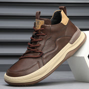 Alberti Leather Trainers | Men's Genuine Leather Trainers | Smart Casual Fashion Shoes UK