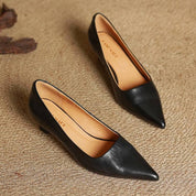 Noah Sculpted Leather Heels | Women's Leather Heels | Pointed Toe Stiletto Court Shoes UK