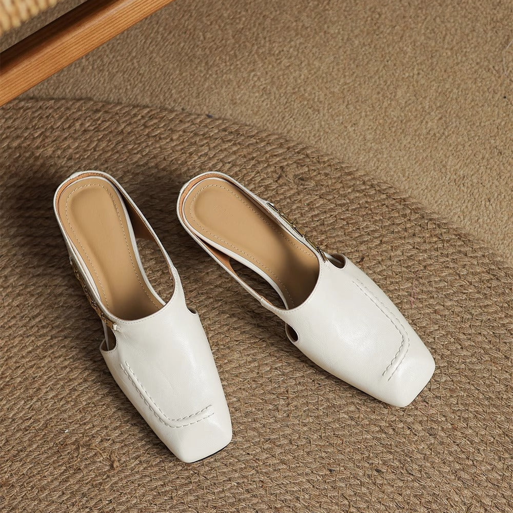 Hattie Leather Mules | Men's Classic Smart Shoes | Genuine Leather Smart Casual UK