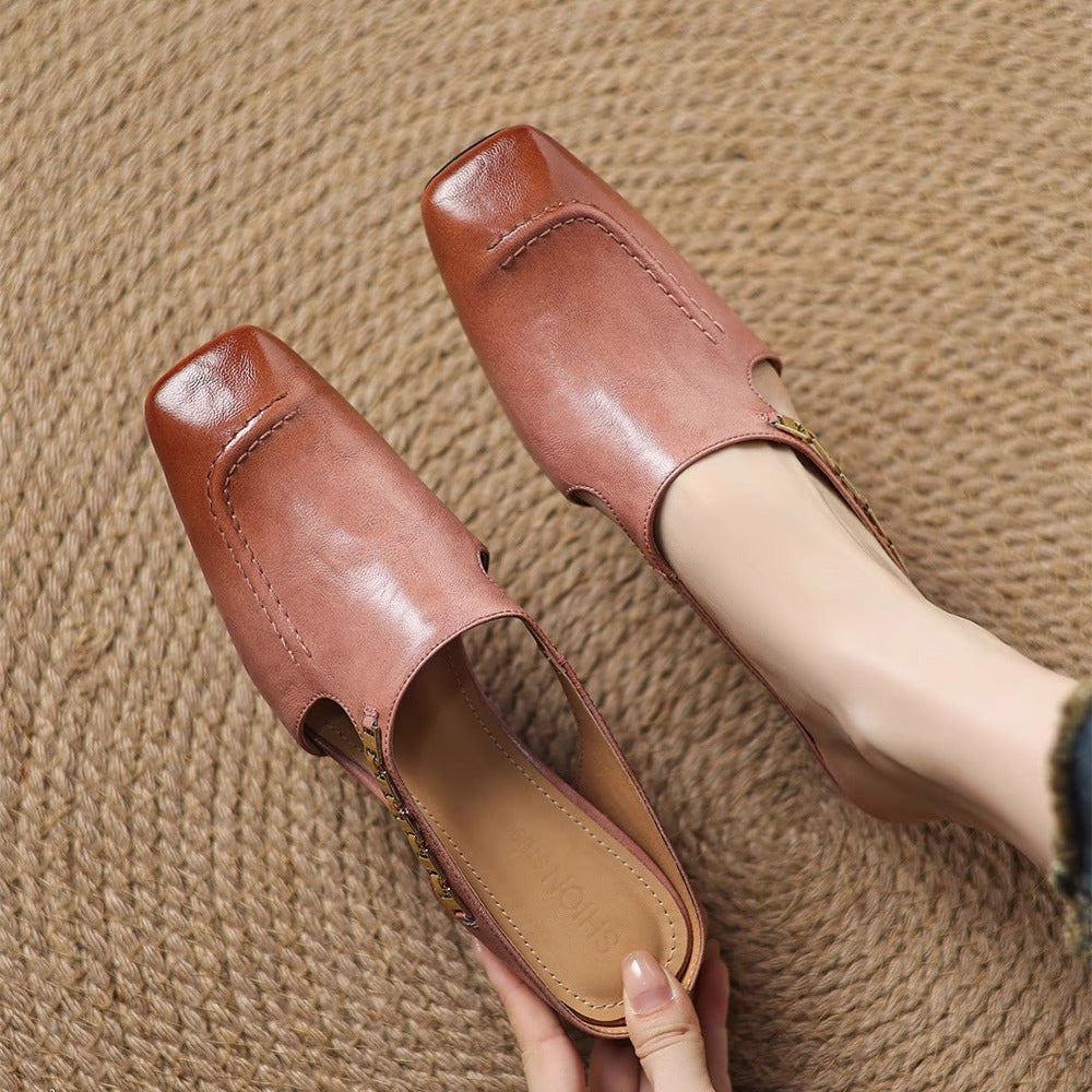 Hattie Leather Mules | Men's Classic Smart Shoes | Genuine Leather Smart Casual UK
