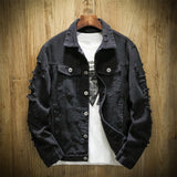 Bastian Ripped Jacket | Men's Distressed Ripped Jacket | Edgy Street-Style Outerwear UK