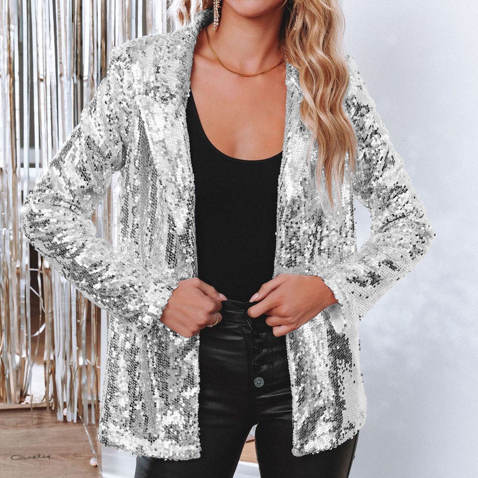Maeve Sequined Blazer | Premium Jacket | Smart Casual Outerwear UK