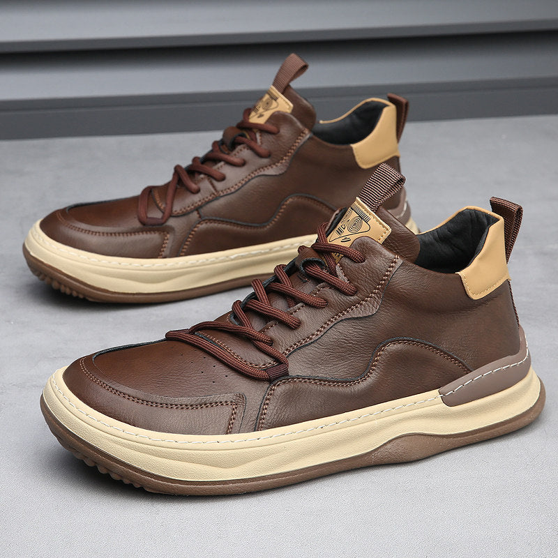 Alberti Leather Trainers | Men's Genuine Leather Trainers | Smart Casual Fashion Shoes UK