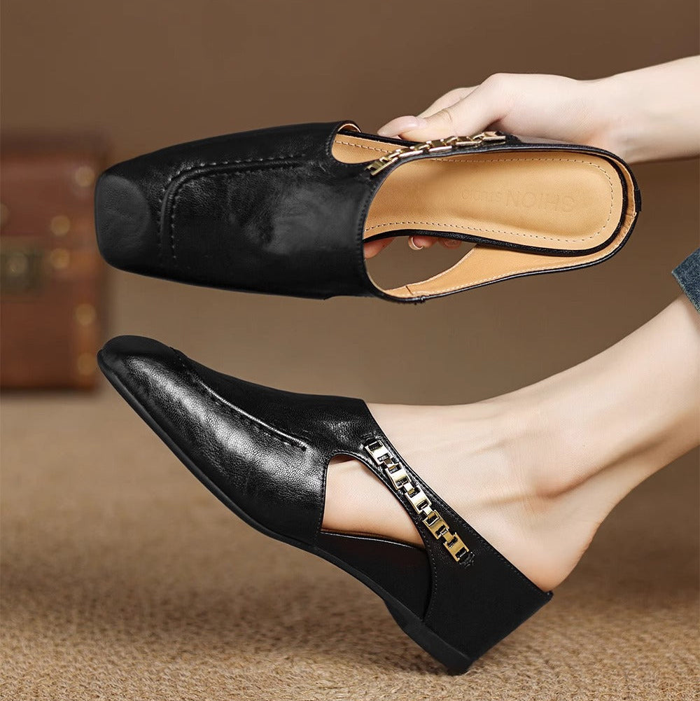 Hattie Leather Mules | Men's Classic Smart Shoes | Genuine Leather Smart Casual UK