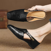 Hattie Leather Mules | Men's Classic Smart Shoes | Genuine Leather Smart Casual UK
