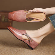 Hattie Leather Mules | Men's Classic Smart Shoes | Genuine Leather Smart Casual UK