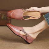 Hattie Leather Mules | Men's Classic Smart Shoes | Genuine Leather Smart Casual UK
