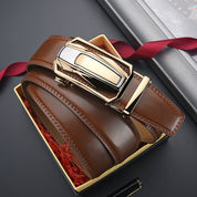 Lawson Leather Ratchet Belt | Men's Genuine Leather Belt | Classic Smart Casual Belt UK