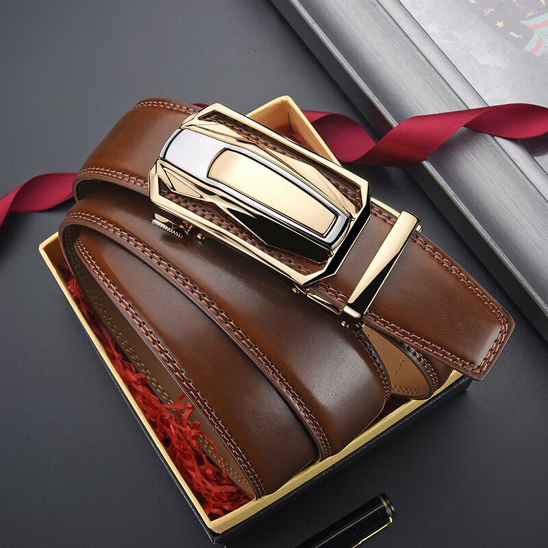 Lawson Leather Ratchet Belt | Men's Genuine Leather Belt | Classic Smart Casual Belt UK