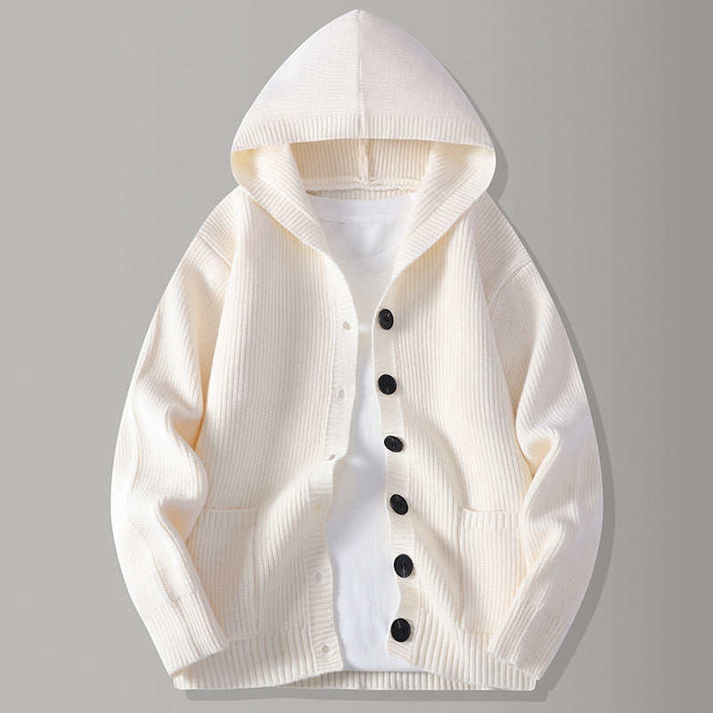 Stirling Hooded Knit Cardigan | Men's Hooded Knit Cardigan | Warm Chunky Knit Jumper UK